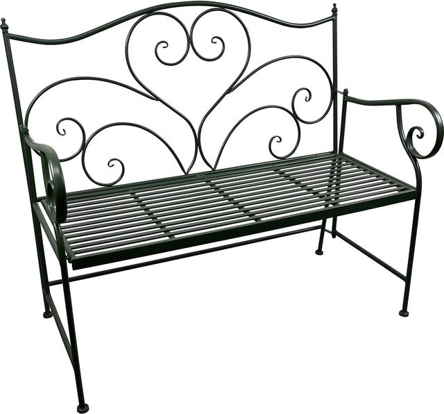 Lesli Bank Viva a Vida in Grün mit Armlehnen aus Metall, B/T/H: 110 x 96 x 54 cm - Bild 1