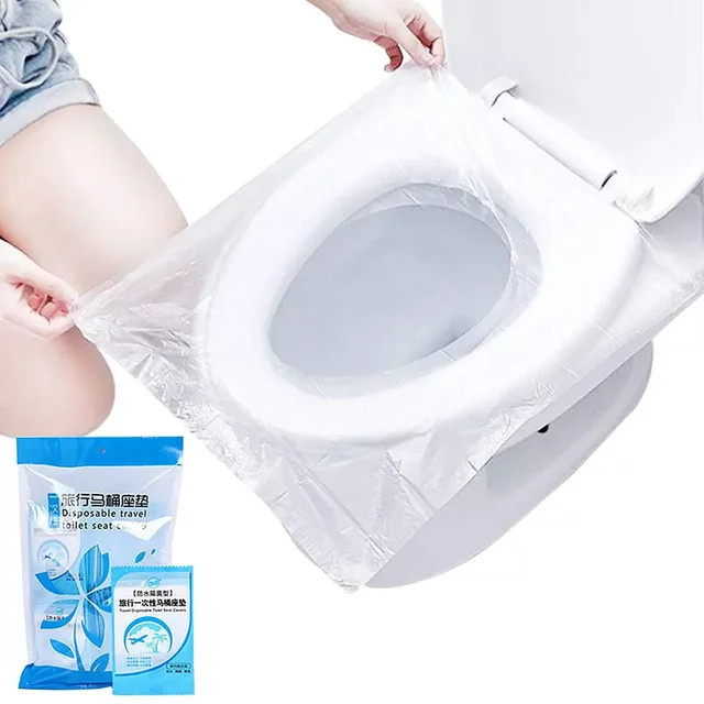 50 Stück Einweg-Toilettensitzbezüge wasserdicht und tragbar für Reisen und Camping - Bild 1