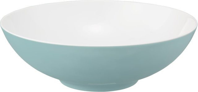 Seltmann Weiden Salatschüssel Life Fashion aus Keramik in Weiß und Türkis Durchmesser: 30 cm - Bild 1