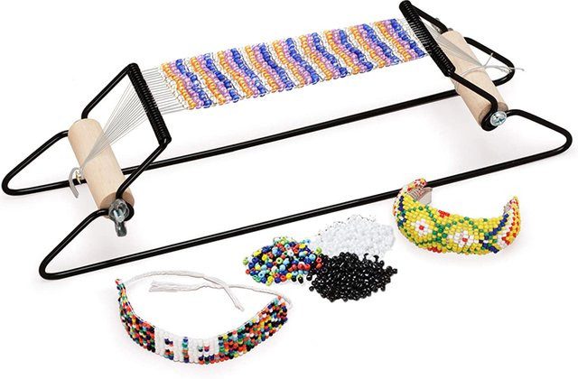 NOTIONSLAND Metall Perle Weben Maschine Set, Bunt / Mehrfarbig, Schwarz - Bild 1