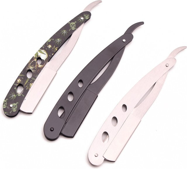 Basmah Klapprasierer, Edelstahl, Schwarz, Unisex - Bild 1