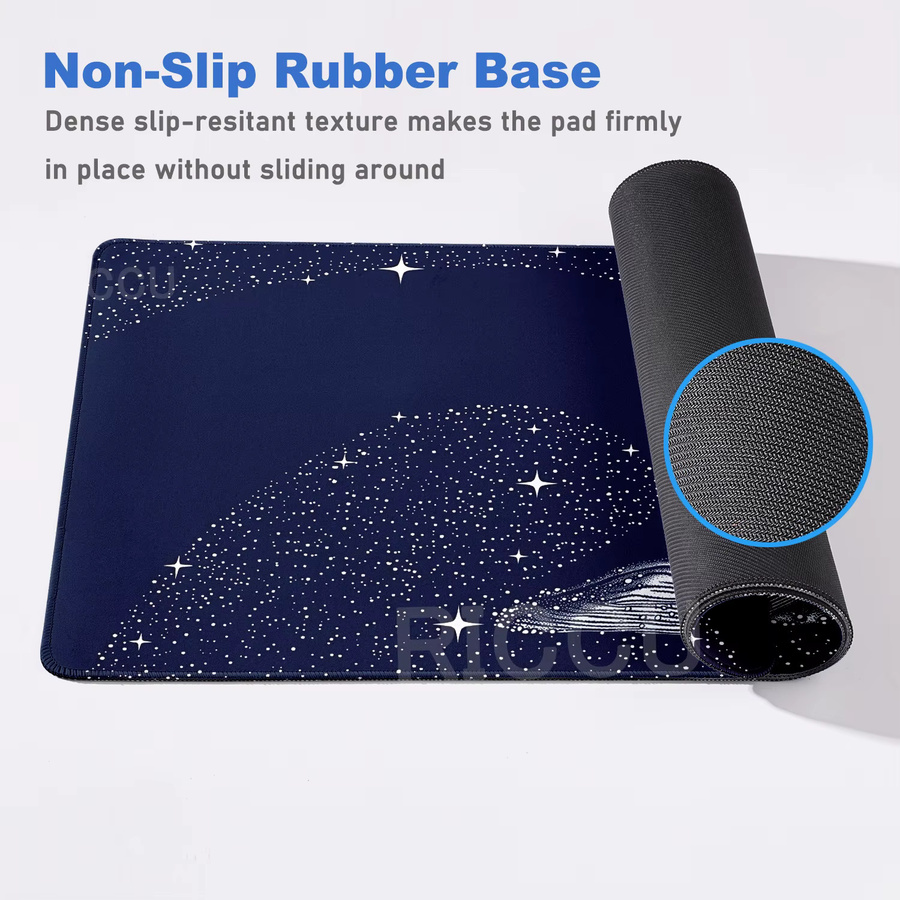 Riccu Whale Galaxy Mauspad XXL mit HD Anime Marine Organism Design für Gaming und Büro - Bild 3