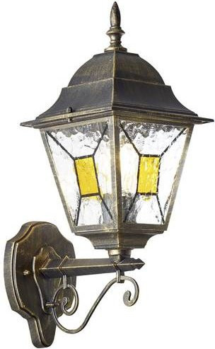 Brilliant Janel Außenwandleuchte Schwarz Gold IP44 E27 dimmbar - Bild 1