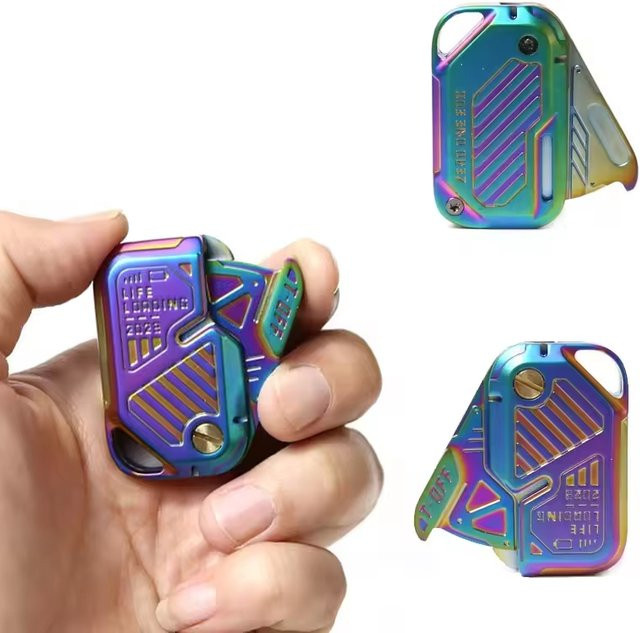 Runwhale Magnetische Push-Karte, mechanischer Schieber, Metall, Antistress-Spielzeug - Bild 1