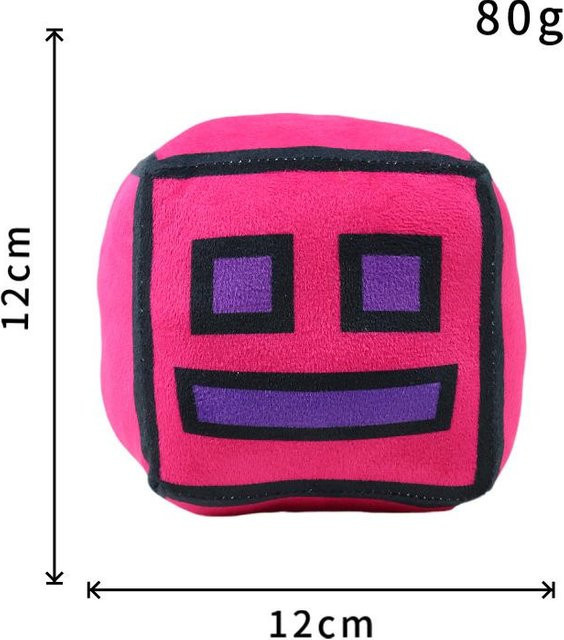 Bliboli Geometry Dash Geometrie Sprint, Plüsch Spielzeug, Rosa / Pink - Bild 1