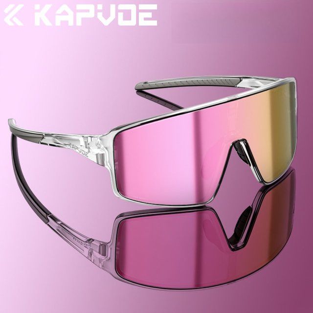 Kapvoe Sonnenbrille, Radfahrbrille, Photochrome, Unisex, Schwarz, Vollrand - Bild 1