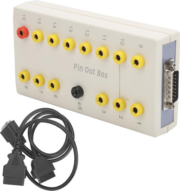 KaiSai OBD2 Pin Out Box mit Diagnosekabel-Kit Autodiagnosewerkzeug beige - Bild 1