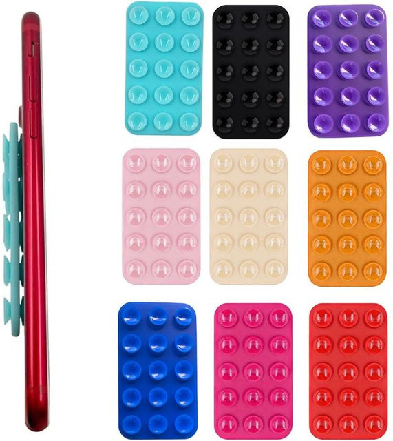 Rutschfester doppelseitiger Silikon-Saugnapf als Handyhalter für dein Mobiltelefon mit 15 Silikon-Saugnäpfen - Bild 1