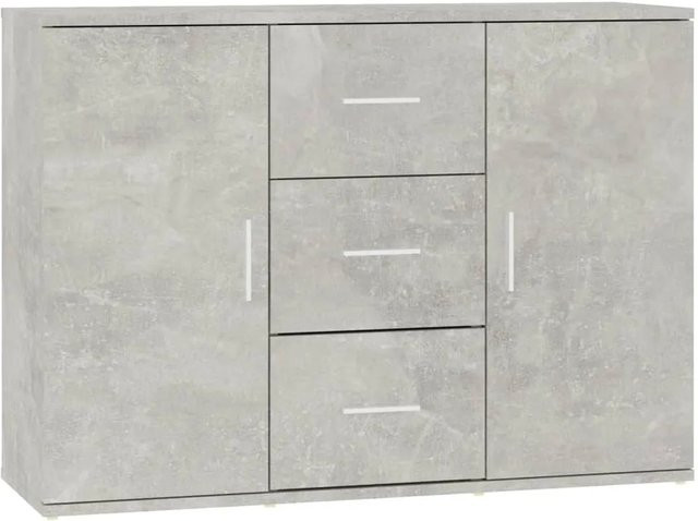 vidaXL Sideboard in Betongrau aus Holzwerkstoff, minimalistisches Design, B/T/H: 91 x 29,5 x 65 cm - Bild 1