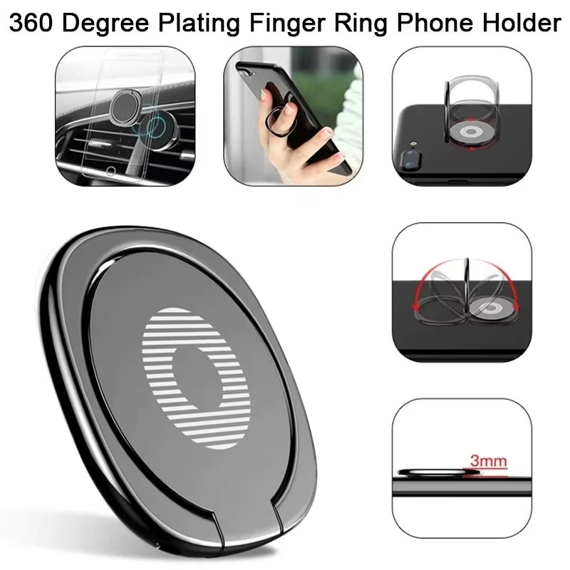 Universeller magnetischer Handy-Ständer mit 360 Grad Drehung und Fingerringhalter in Gold - Bild 4