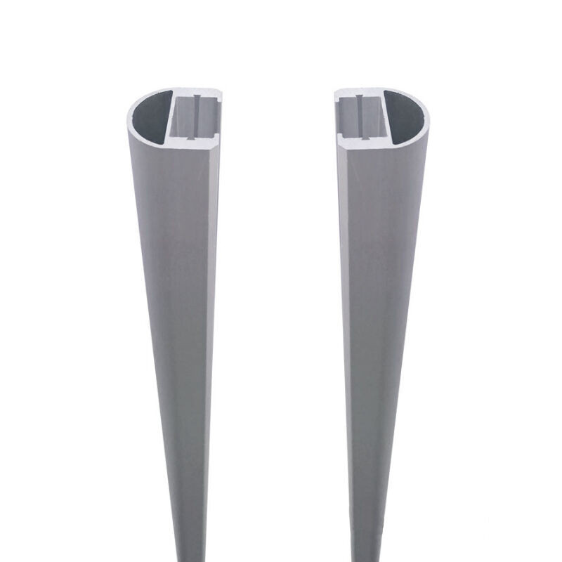 Sichtschutzzaun Systemglas Universalleisten von RUDE aus Aluminium in Anthrazit, Silber und Grau - Bild 1