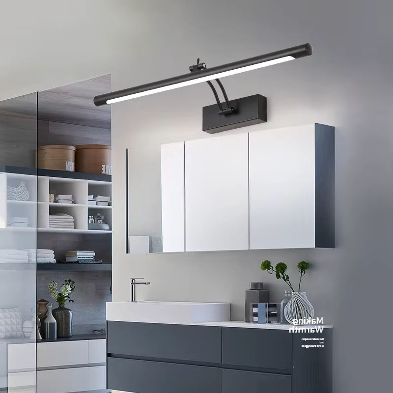 Homocean LED Wandspiegel mit Wandleuchte aus Metall in Chrom und Gold/Messing für das Badezimmer - Bild 2
