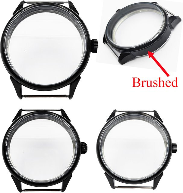miuksi Uhrengehäuse Edelstahl, 42 mm, Schwarz, Unisex - Bild 1