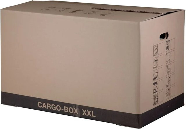 PROREGAL Cargobox XXL Umzugskarton aus Wellpappe in Braun, L x B x H: 75 x 42 x 44 cm - Bild 1