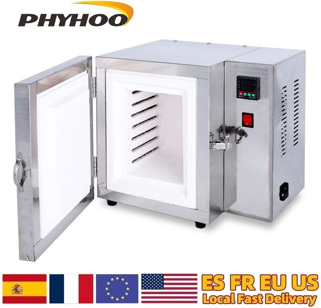 PHYHOO Schmuckguss-Ausbrennungsofen mit PID-Temperaturregelung, 1500 W, Farbe: Silber - Bild 1
