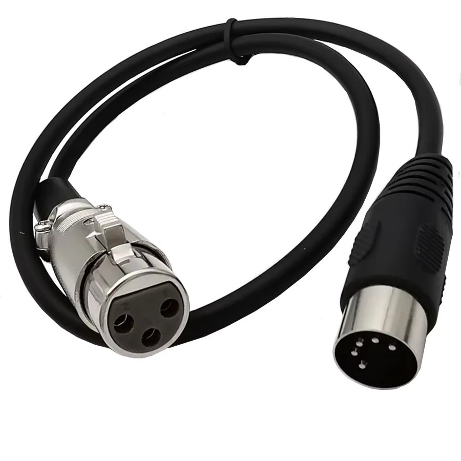 BSN MIDI-auf-XLR-Adapterkabel, DIN 5-polig auf XLR-3-polig, Schwarz - Bild 4