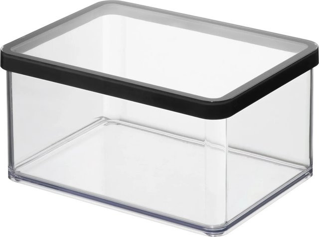 Rotho Dose Loft Premium Breit Transparent-Schwarz - Bild 1
