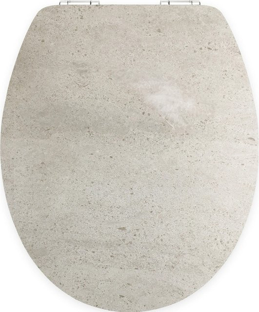 baliv WC-Sitz Satado mit Absenkautomatik aus MDF in Grau, oval mit Quick Release und Soft Close - Bild 1