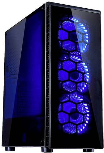 Inter-Tech CXC2 Tower PC-Gehäuse in Schwarz und Blau - Bild 1