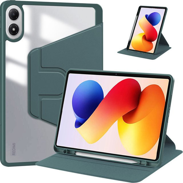 Magnetische Folio Schutzhülle für Xiaomi Redmi Pad 2 Pro 12,1 Zoll mit Stiftfach in Grau - Bild 1