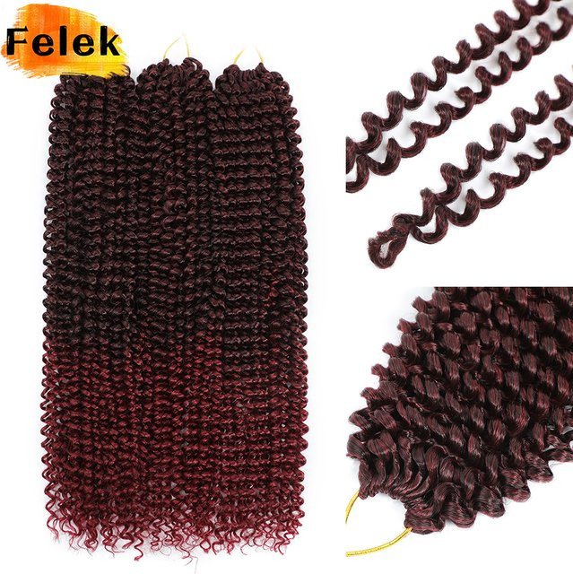Felek Bohemian Passion Twist Haarverlängerung, 55,9 cm, Burgunderrot, Wasserwelle, Damen - Bild 1