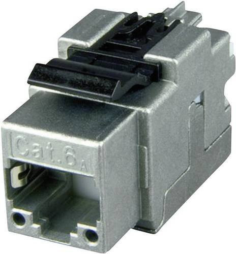 Telegärtner RJ45-Einbaumodul Keystone CAT 6a Ethernet LAN in Silber - Bild 1