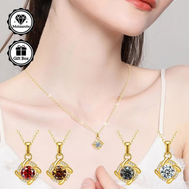 LAMVOICE Halskette, Moissanit, Gold, Damen - Bild 1