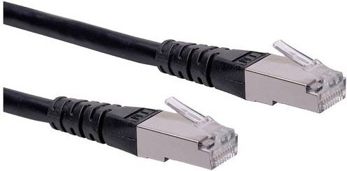 Roline RJ45 Netzwerkkabel CAT 6 S/FTP Patchkabel Ethernet LAN Schwarz 20 m - Bild 1