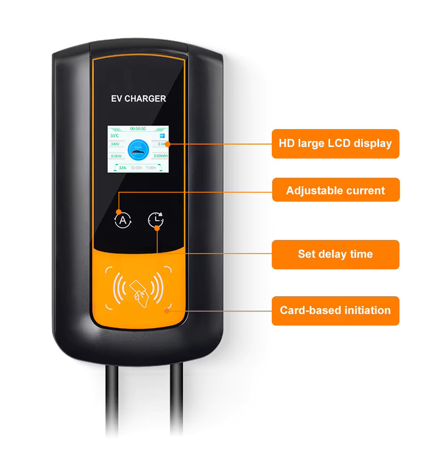 IPENGEN EV-Ladestation Wallbox zur Wandmontage in Schwarz mit Typ2-Kabel und APP-Steuerung für 7,6/11/22 kW - Bild 4