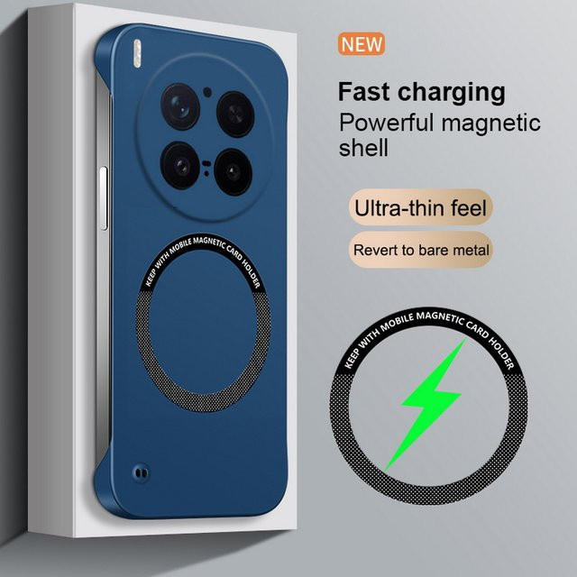 Ultradünne rahmenlose Handyhülle mit MagSafe Magnetischer Abdeckung für VIVO X300 Pro X200 Ultra X200 Pro X100 in Weiß - Bild 1