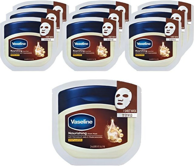 Vaseline Nutrition Tuchmaske, 10 x 23 ml, für trockene Haut - Bild 1