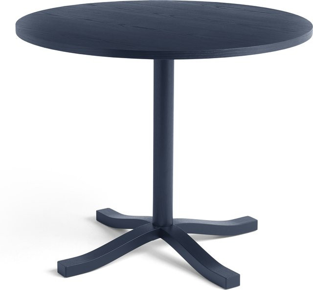 HAY Pastis Table in Blau aus lackiertem Holz, runder minimalistischer Holztisch - Bild 1