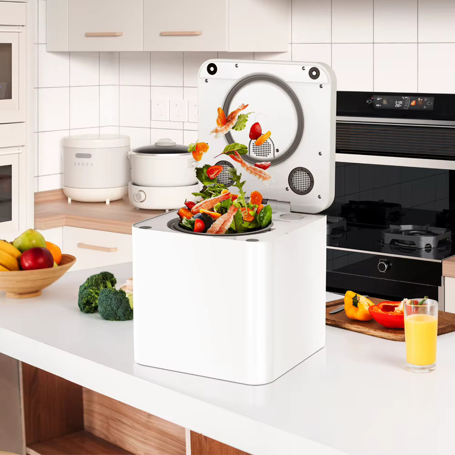 BEECO HQD-314Pro Küchenkomposter in Weiß mit 3,3 l Fassungsvermögen, UVC-Licht und LCD-Bildschirm - Bild 2