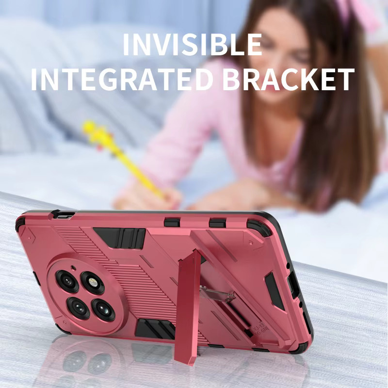 Anti-Schock Schutzhülle mit Kamera-Objektiv-Schutz und Ständer für OnePlus 13, 12, 11, 13R, 12R, Nord CE 4, 3 Lite in Pink - Bild 5
