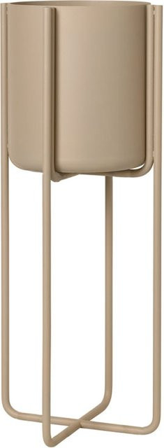 Blomus Pflanzgefäß mit Gestell KENA in Beige, B/T/H: 22 x 22 x 55 cm - Bild 1