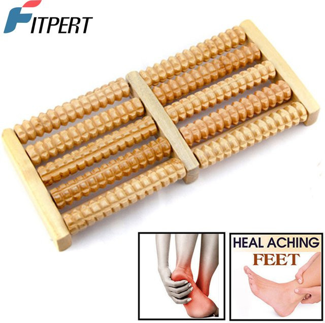 FITPERT Fußmassagegerät aus Holz zur Reflexzonenmassage in Braun - Bild 1