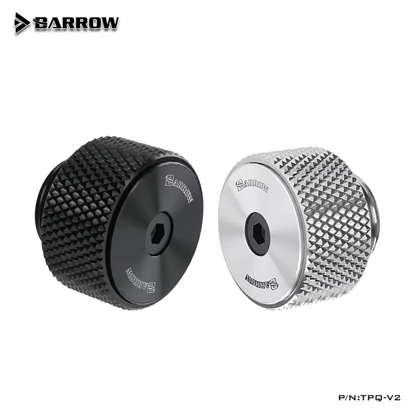 Barrow G1/4" manueller Luftauslassventilfilter TPQ-V2 im CD-Musterdesign, Schwarz/Silber - Bild 2