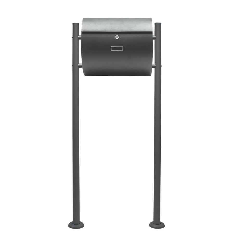 Wiltec Briefkasten V17 Set Anthrazit mit Ständer und Schloss, B/H/T: 37,5 x 33,0 x 37,5 cm - Bild 2