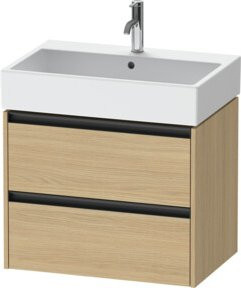 Duravit Waschtischunterschrank Ketho.2 in Beige mit 2 Schubladen, wandhängend, B: 68,4 cm, T: 46 cm, H: 54,9 cm - Bild 1