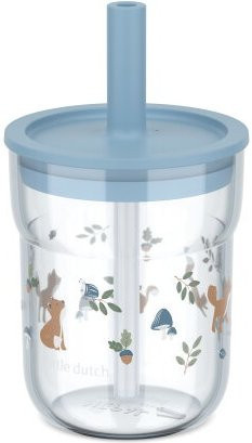 Mepal Mio Kinder-Trinkglas Little Dutch Forest Friends mit Trinkhalm, 250 ml, transparent - Bild 1