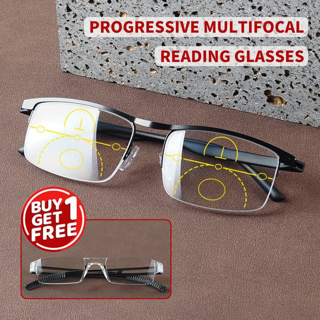 ZOZO TOMI Progressive Multifokal-Lesebrille, Unisex, rectangular, TR90 - Bild 1