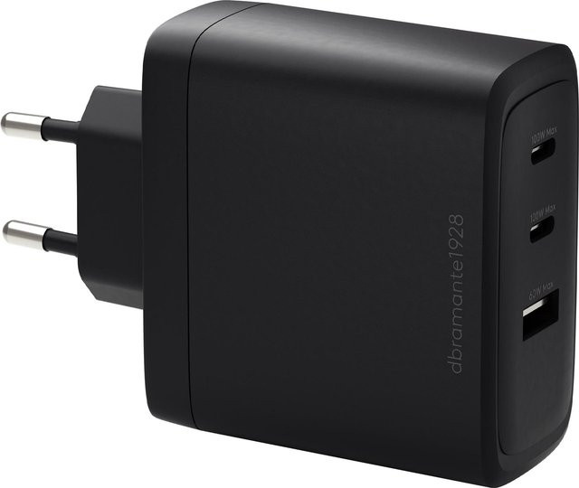 dbramante1928 re-charge Netzteil mit 100 Watt und 3 Anschlüssen (2 x USB-C, 1 x USB-A) in Schwarz - Bild 1