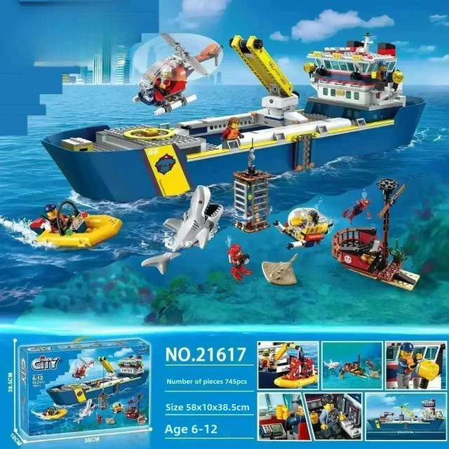 LEGO City Ozeanforschungsschiff, Bausteine, 745 Teile, ab 6 Jahren - Bild 1