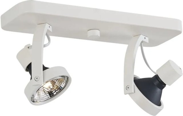 QAZQA Design Deckenstrahler Weiß 2-flammig verstellbar mit GU10 Fassung - Bild 1