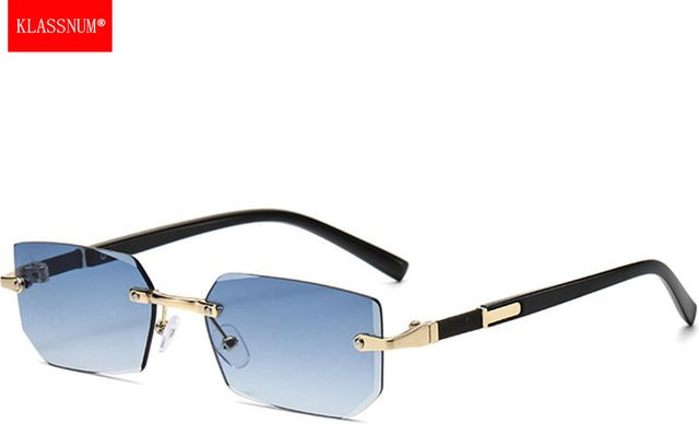 KLASSNUM 2026 Sonnenbrille, Herren, randlos, quadratisch, Metall - Bild 1