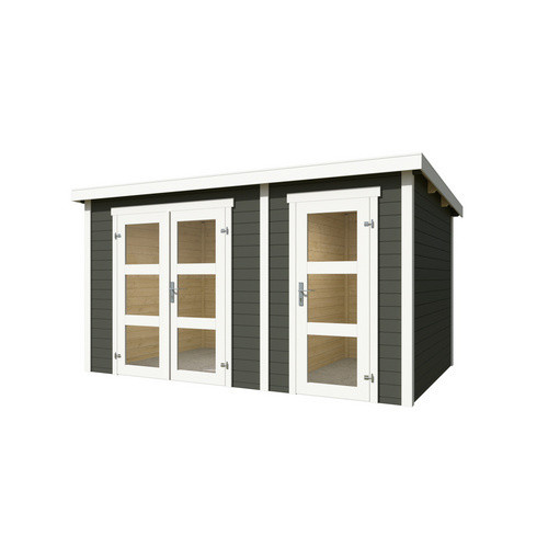 Lasita Blockbohlenhaus Zambezi XL in Grün, B/H/T: 400 x 211 x 259,7 cm - Bild 3