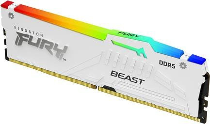 Kingston FURY Beast RGB DDR5 RAM Modul 16GB 6000 MHz DIMM 288-Pin Weiß - Bild 1