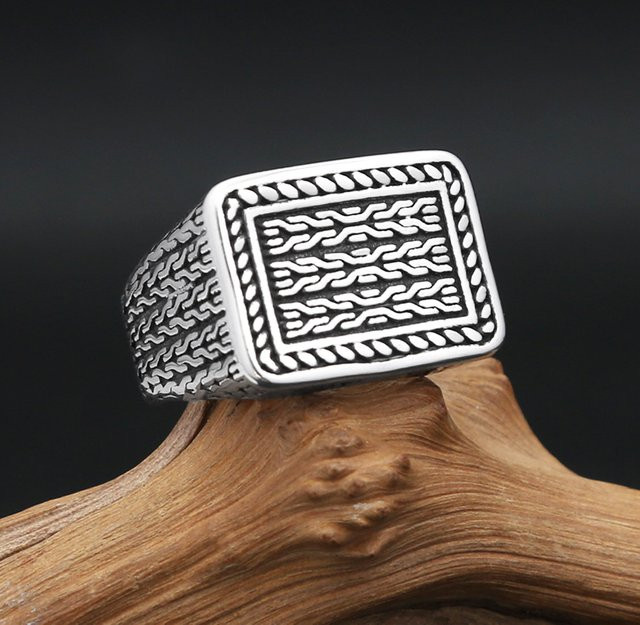 TOGA PULLA Ringe Edelstahl, Punk, Silber, Unisex - Bild 1