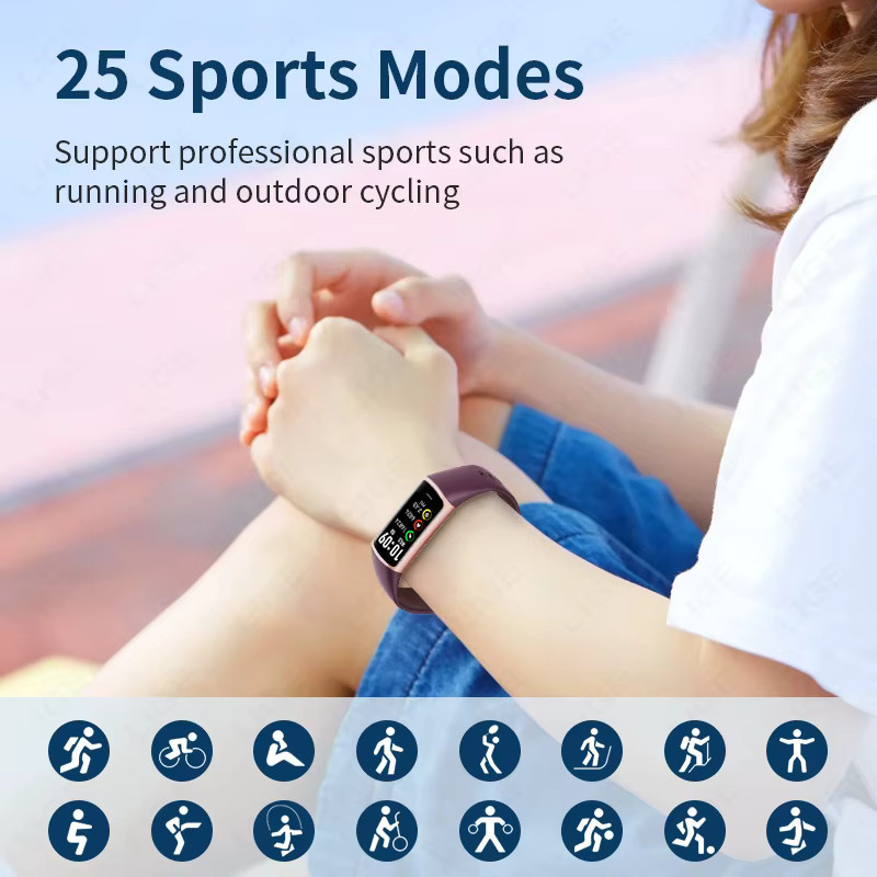 LIGE Smartwatch Fitness Tracker mit Gesundheitsmonitor, Wasserdichtes Sport Smart Armband für Android und iOS, Pink/Roségold - Bild 5