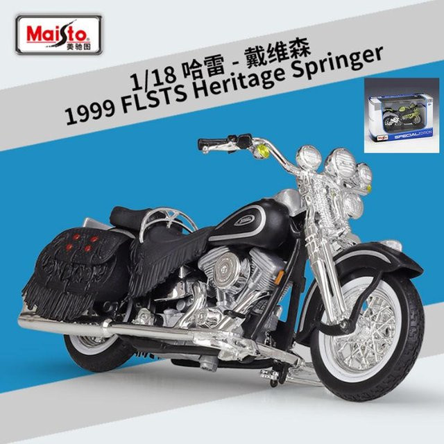Maisto Harley 1999 Flsts Heritage Springer, Motorradmodell, 1:18, Metall, ab 18 Jahren - Bild 1
